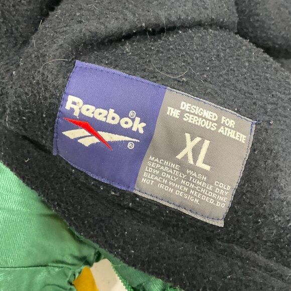 Reebok Green Bay Packers Vintage Half Zip Reversible Hooded Jacket - Size XL - Picture 3 of 7